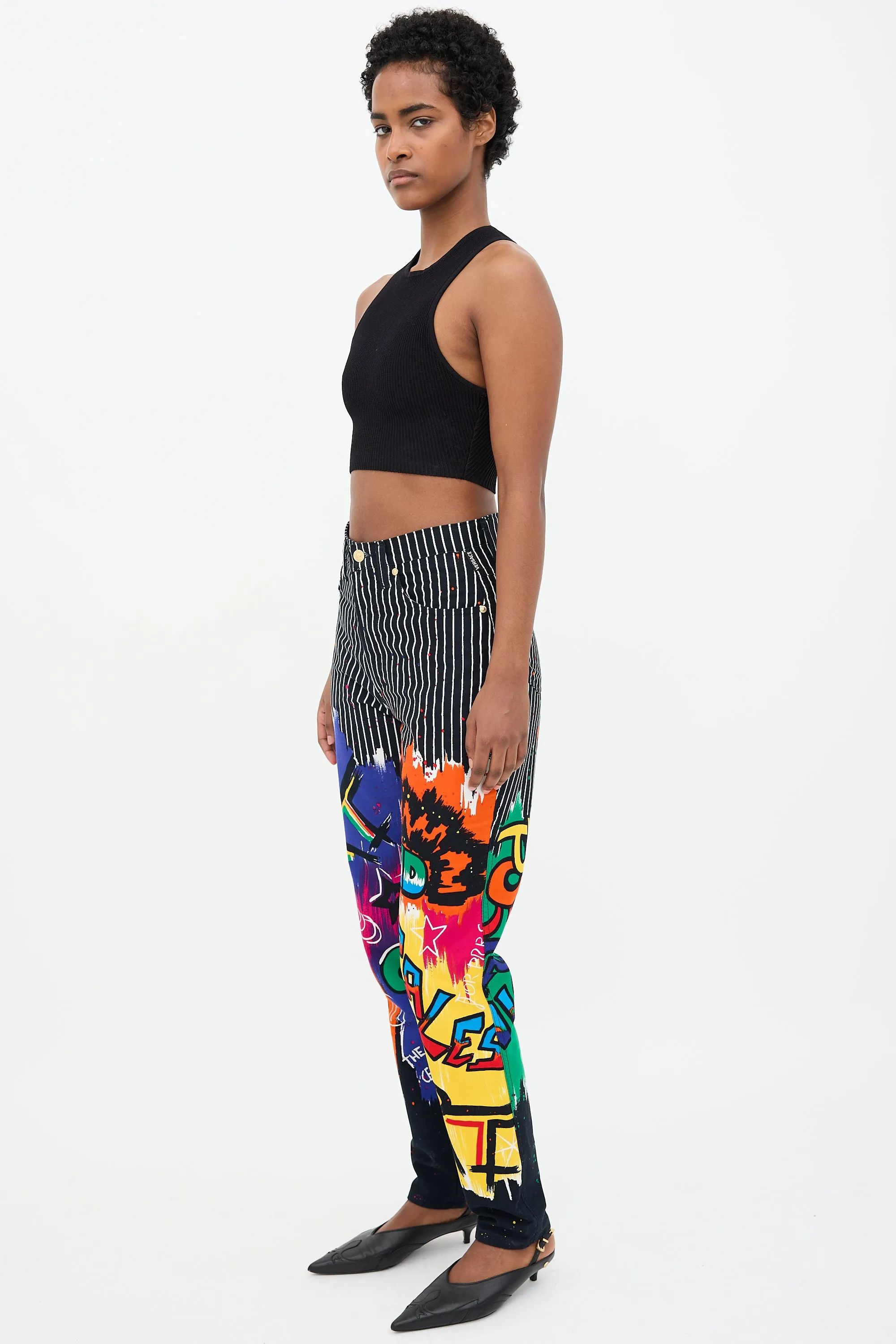 1990s Pin Stripe Graffiti Trouser