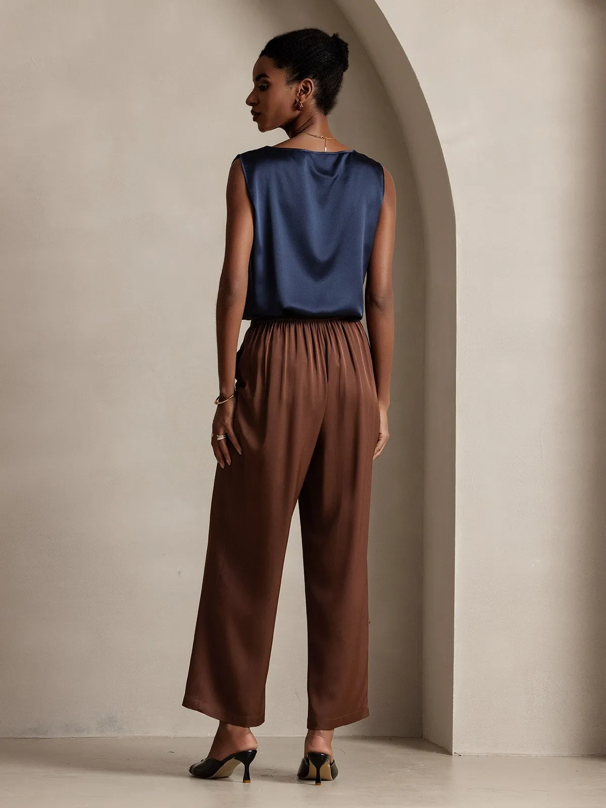 19Momme Silk Round Neck Tank Top