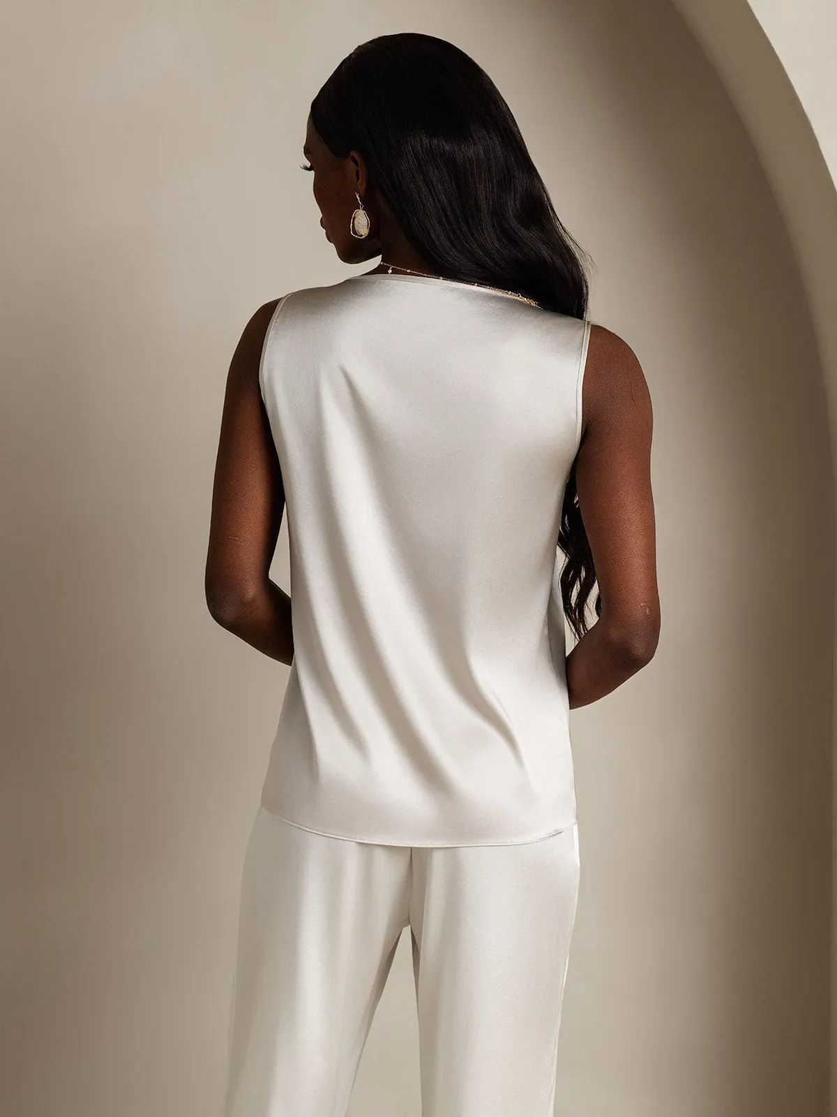 19Momme Silk Round Neck Tank Top