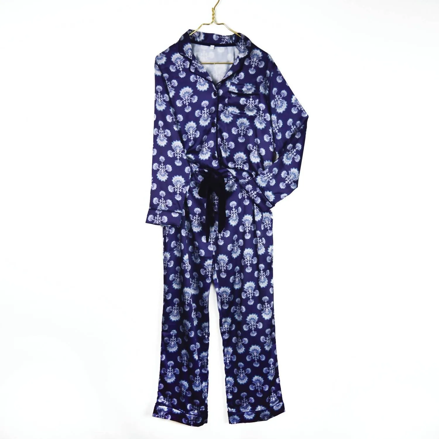 8 Oak Lane - Fan Satin Pant PJ Set