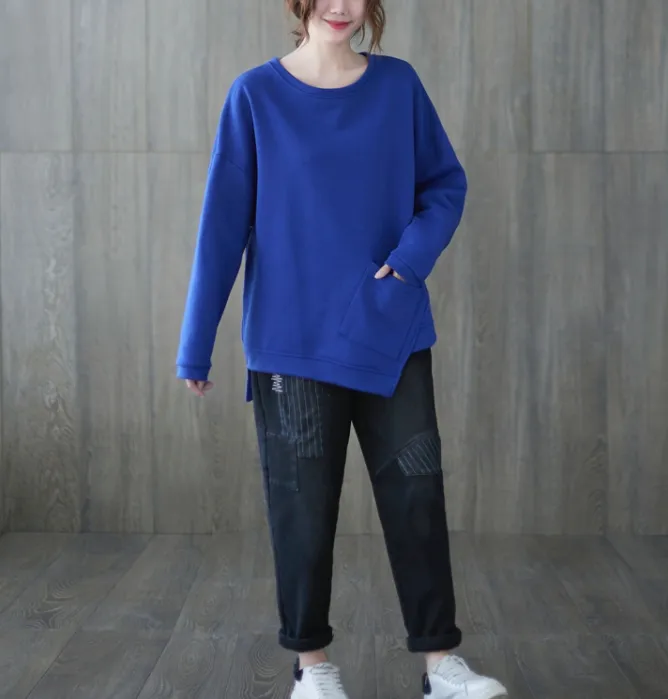Autumn Loose Spring Casual Women Cotton Tops WG961707