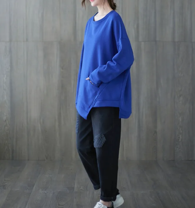 Autumn Loose Spring Casual Women Cotton Tops WG961707