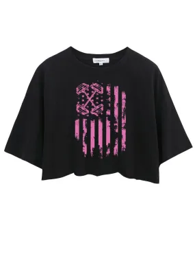 BARBELL FLAG Crop Tops