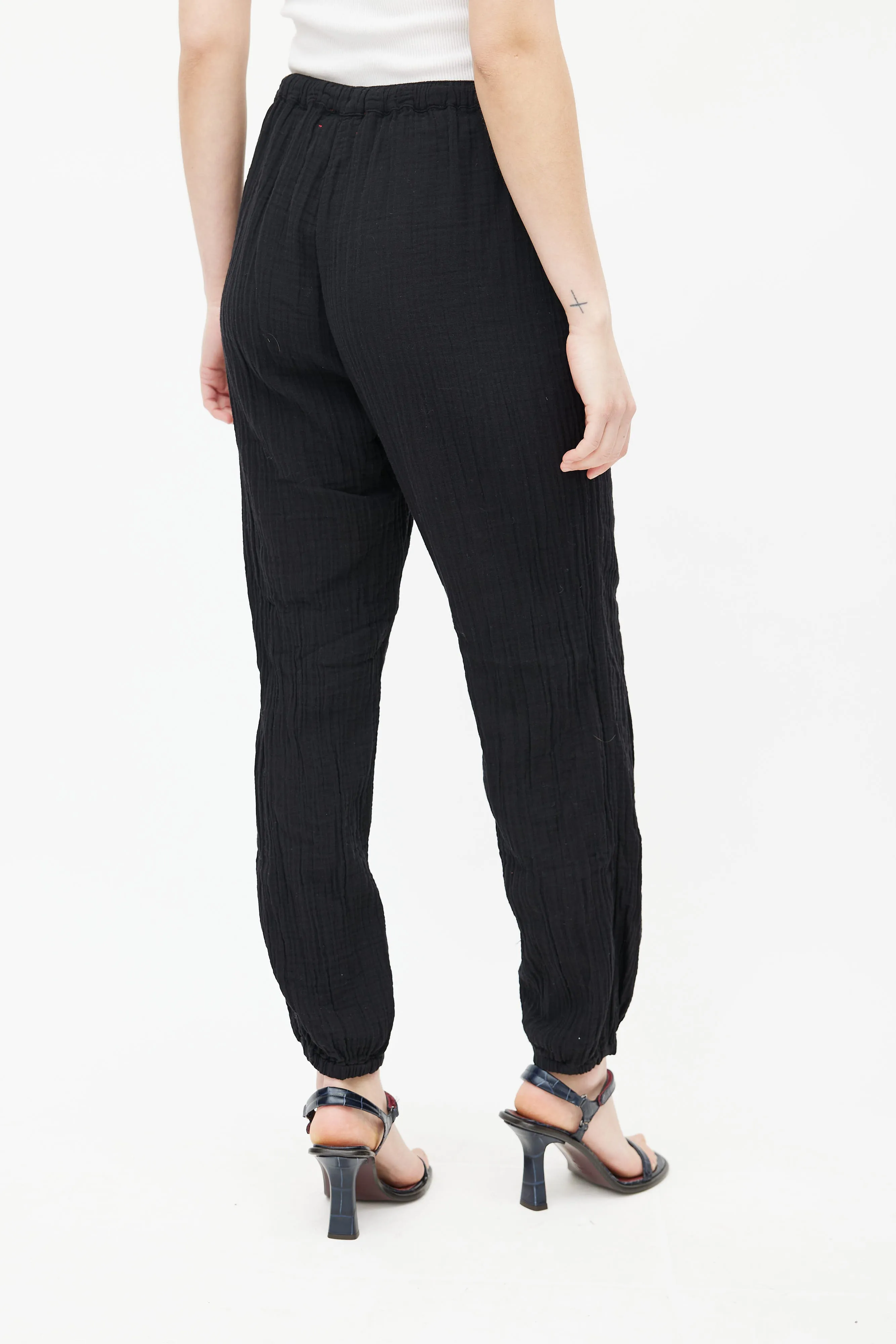 Black Cotton Lounge Pant