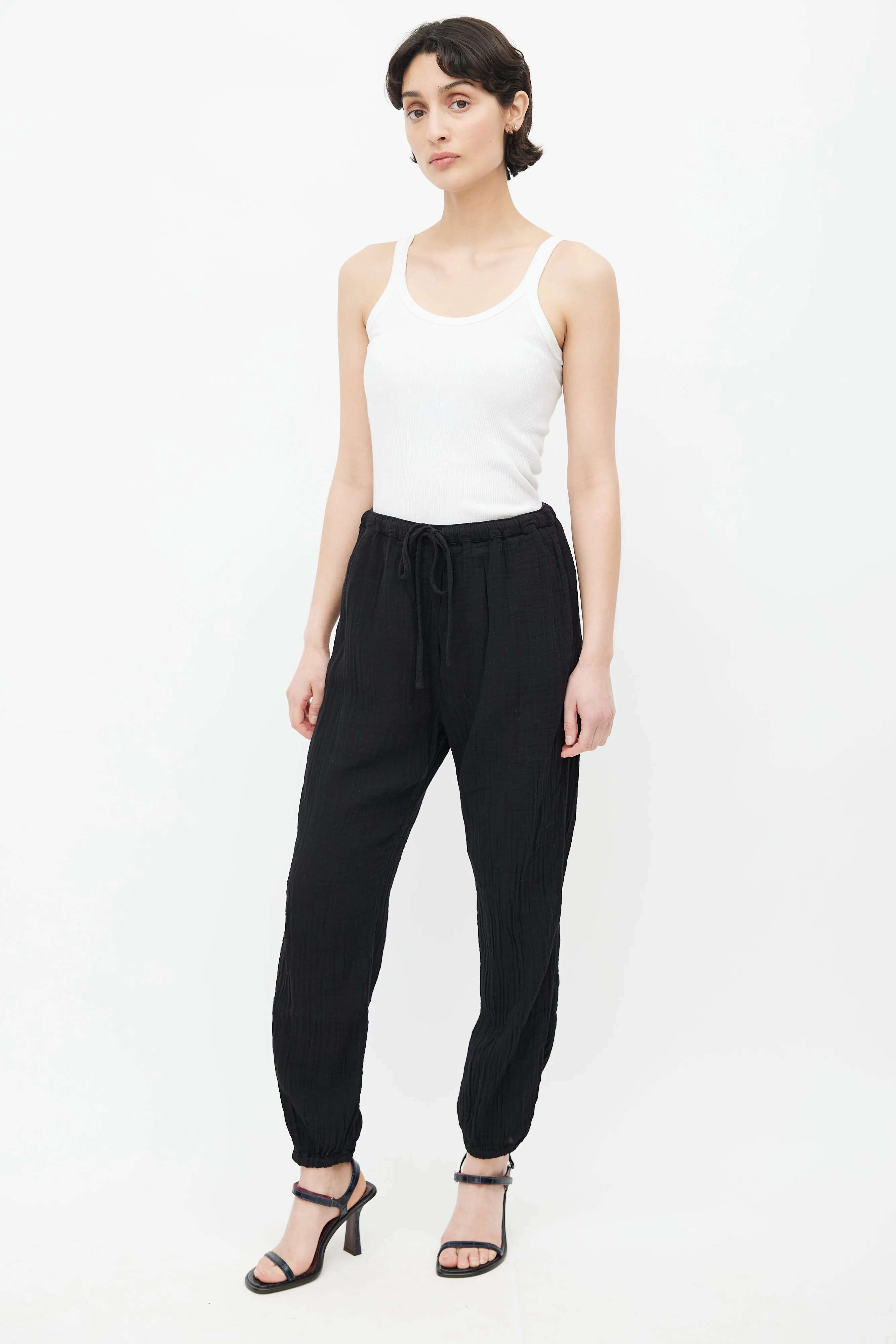 Black Cotton Lounge Pant