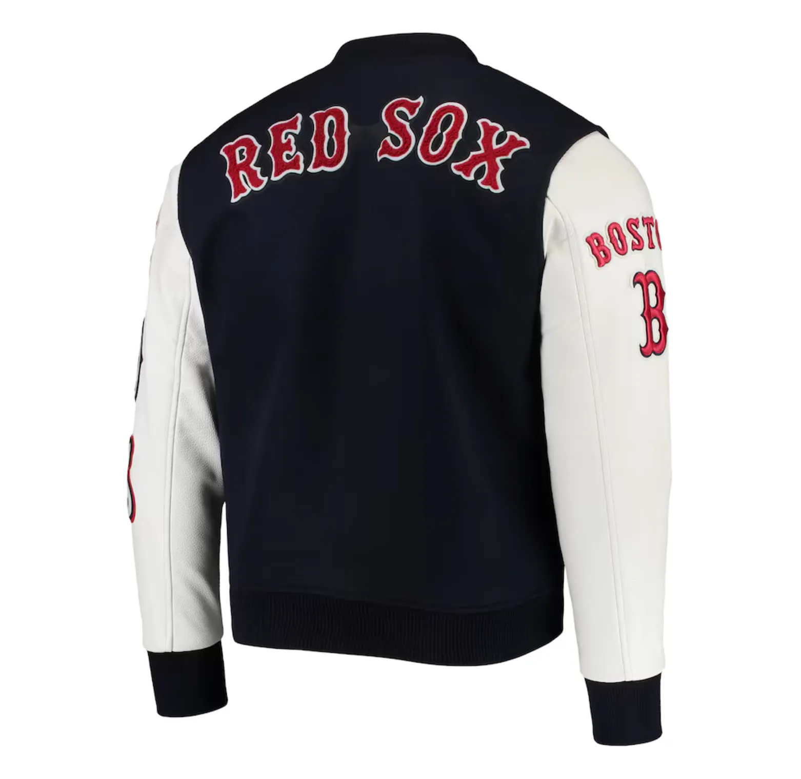 Boston Red Sox Navy Blue and White Varsity Jacket