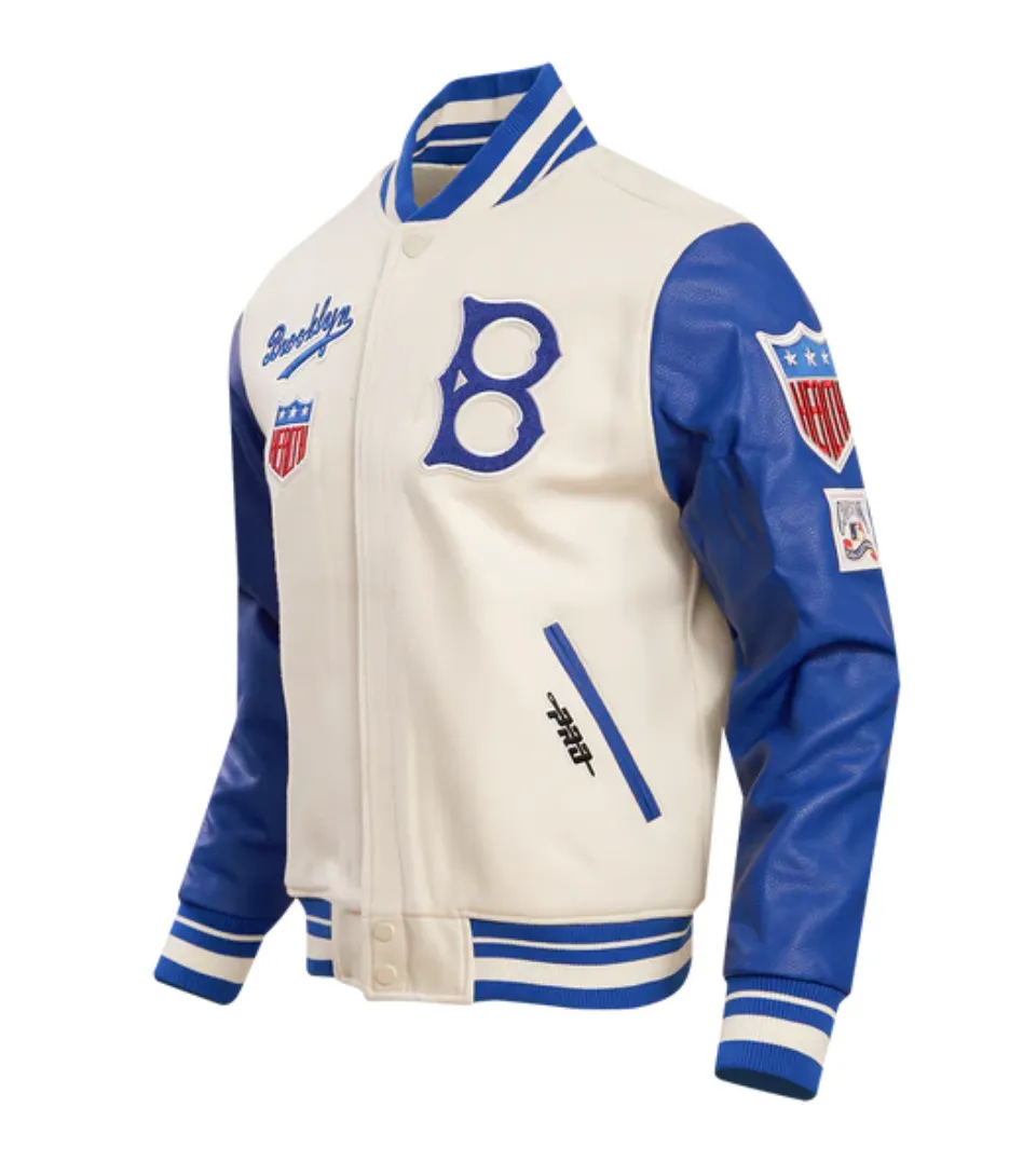 Brooklyn Dodgers Creme and Royal Varsity Jacket