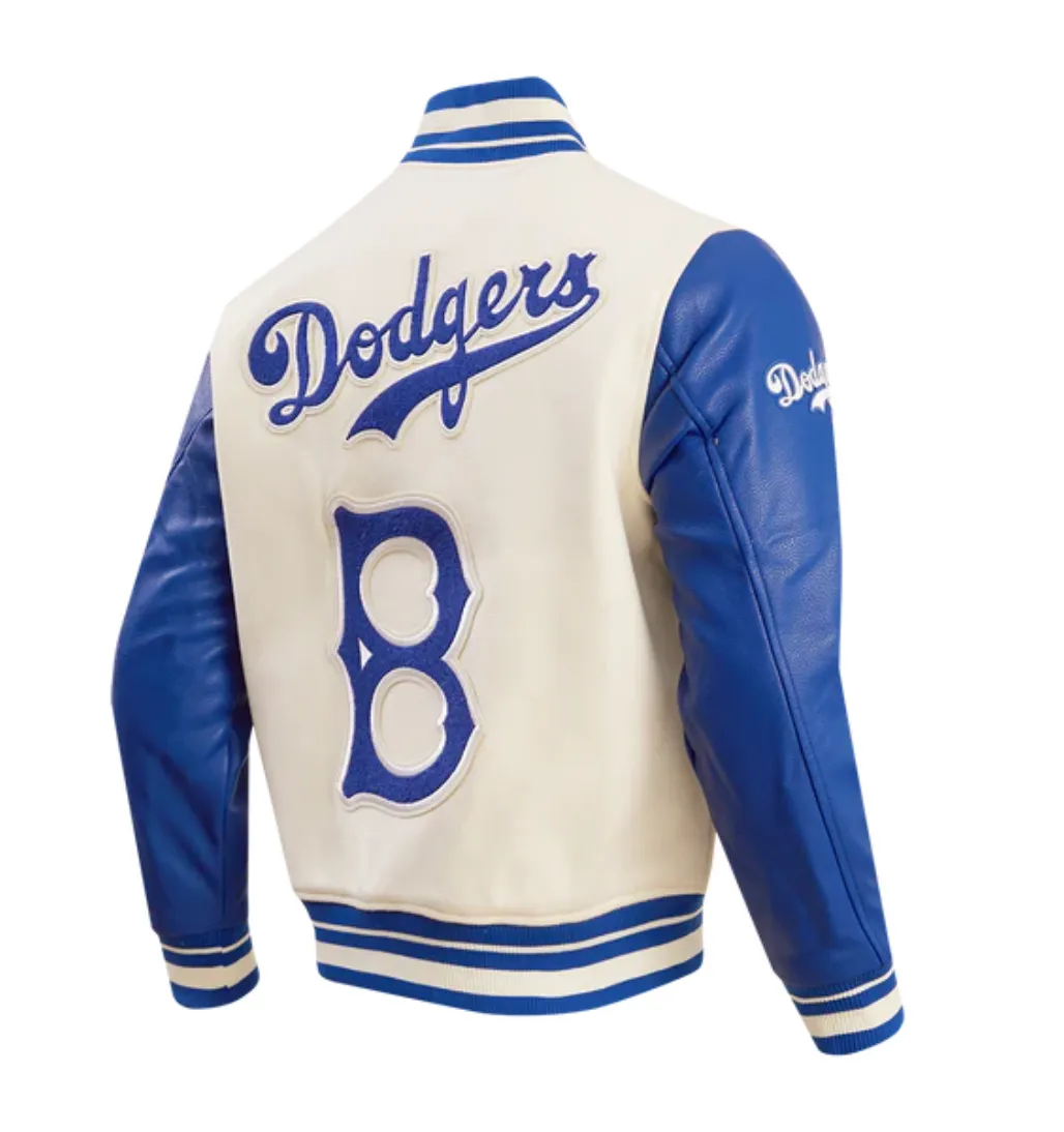 Brooklyn Dodgers Creme and Royal Varsity Jacket