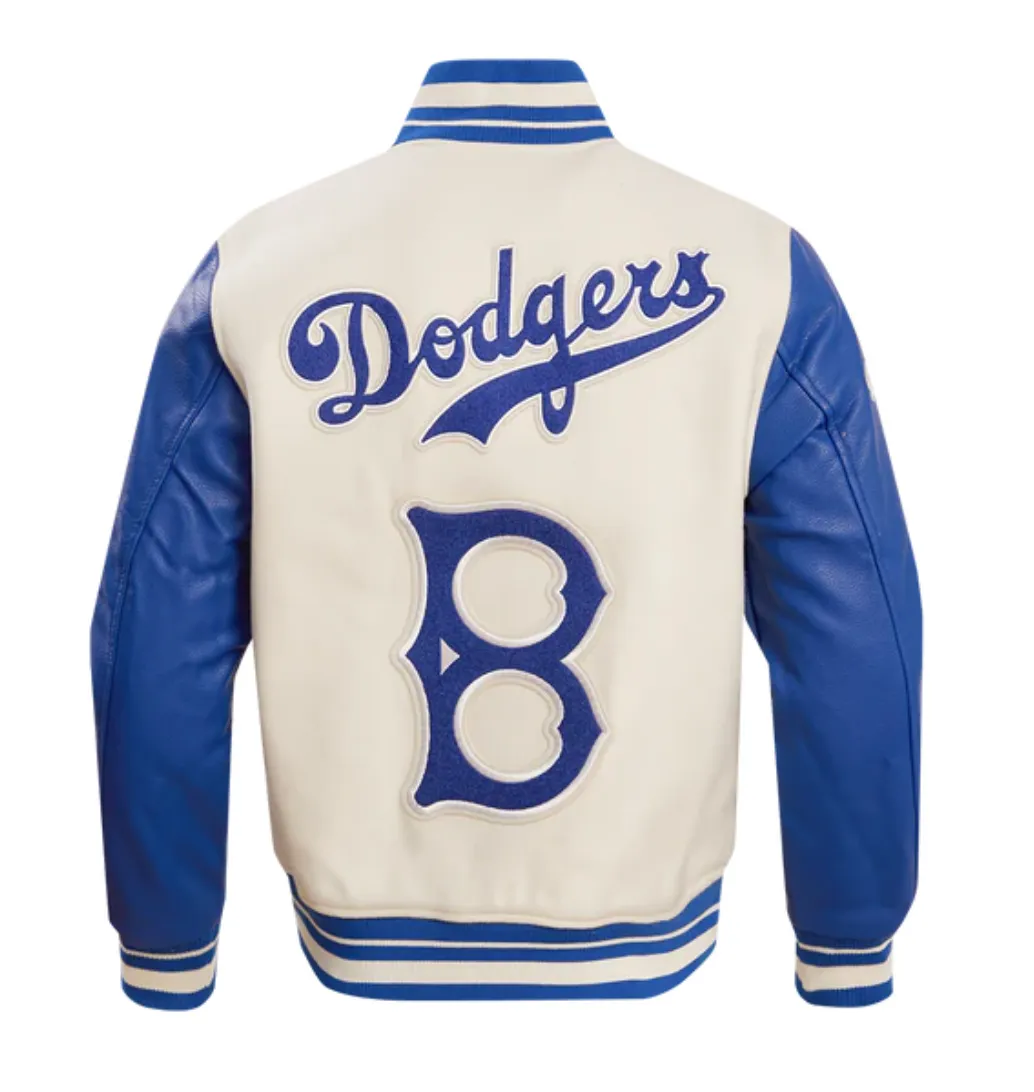 Brooklyn Dodgers Creme and Royal Varsity Jacket