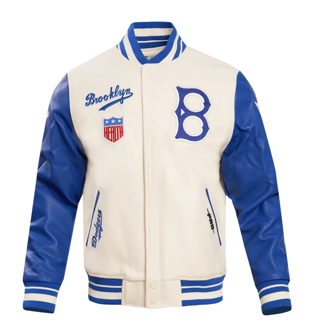 Brooklyn Dodgers Creme and Royal Varsity Jacket