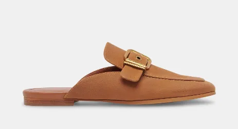 Brown Leather Santel Slide