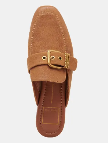 Brown Leather Santel Slide