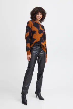 Byoung Bydafany Faux Leather  Straight Pants Black