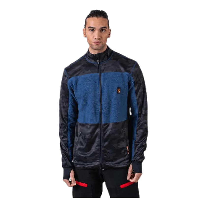 Camo Fleece Jacket Blue