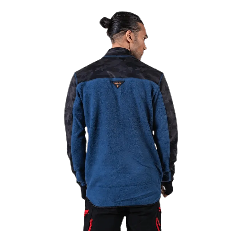 Camo Fleece Jacket Blue