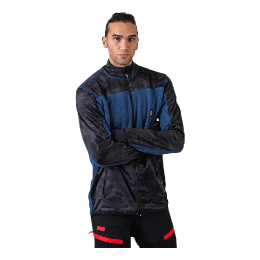 Camo Fleece Jacket Blue