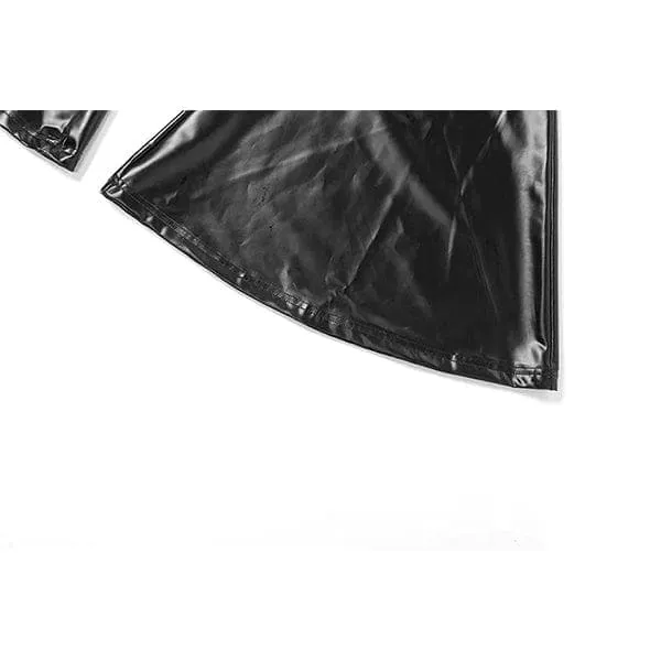 Danica PU Leather Drawstring Flare Pants