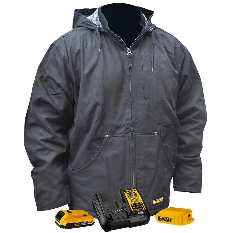 DEWALT Heated Heavy Duty Work Coat With Battery & Charger