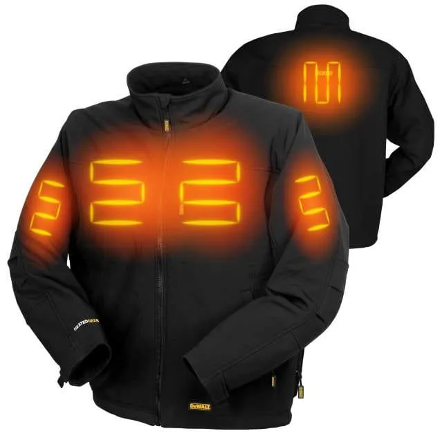 DEWALT Heated Soft Shell Coat Black Without Battery