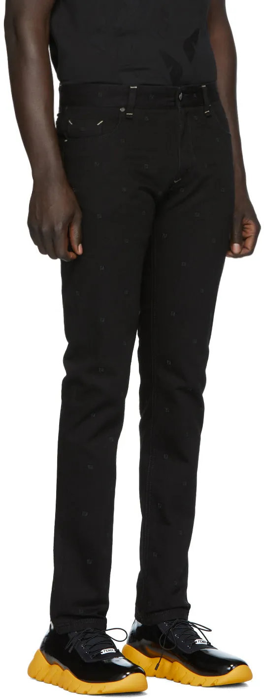 Fendi Black Micro FF Jeans