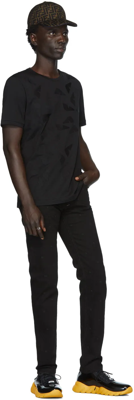 Fendi Black Micro FF Jeans