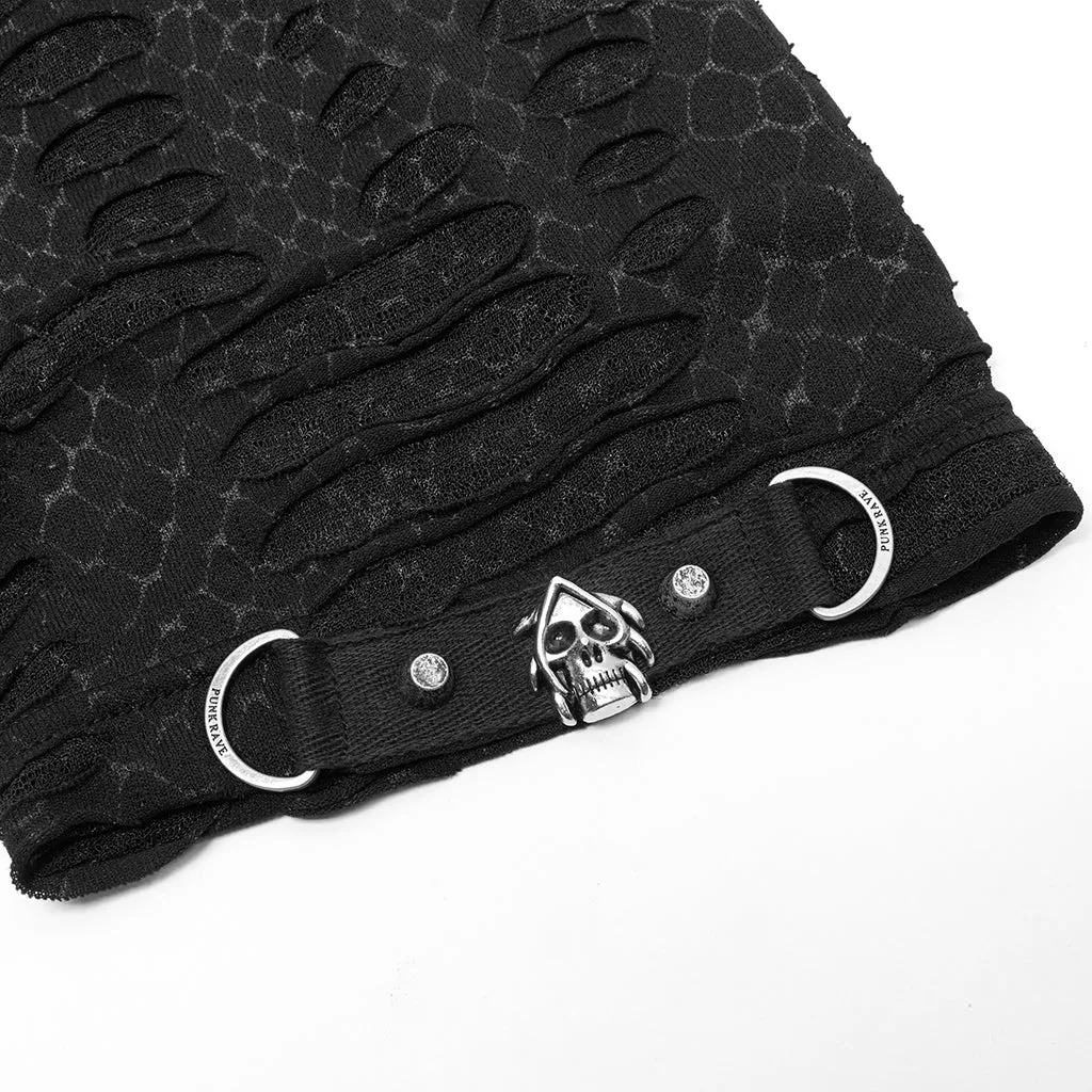 Goth Texture Printed T Shirt WT-686TCM