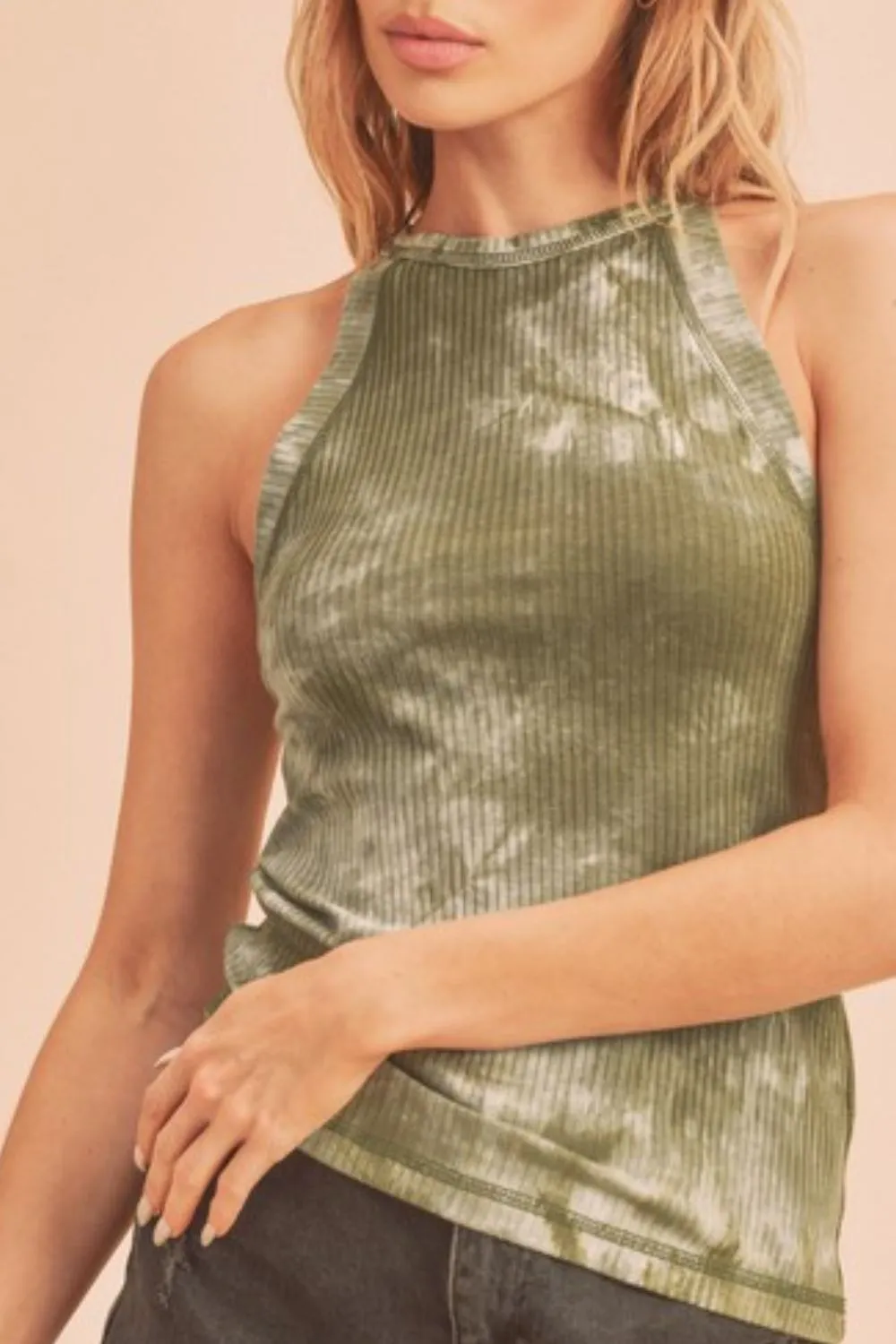Green Tie Dye Tank