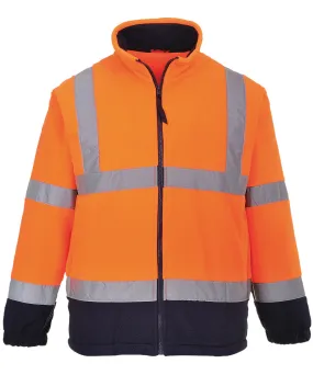Hi-vis mesh-lined fleece (F300) | Orange/Navy
