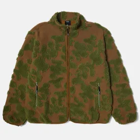 Huf - Abstract High Pile Zip Fleece - Mud