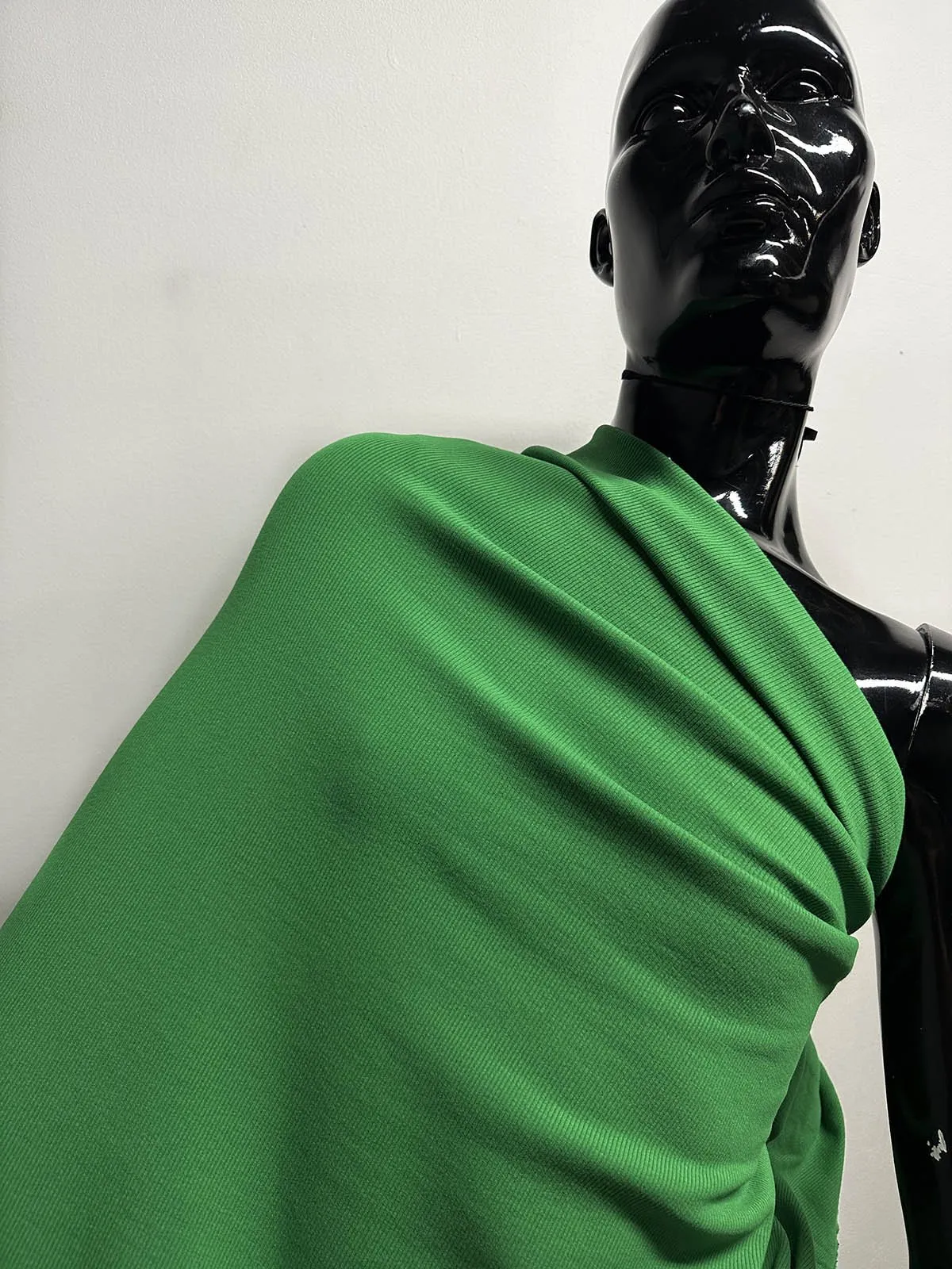 Kelly Green Cotton Ribbed Jersey SMALL FLAW