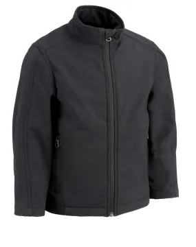 Milwaukee Leather-LKK1960-Kids Black Waterproof Lightweight Zipper Front Soft Shell Jacket