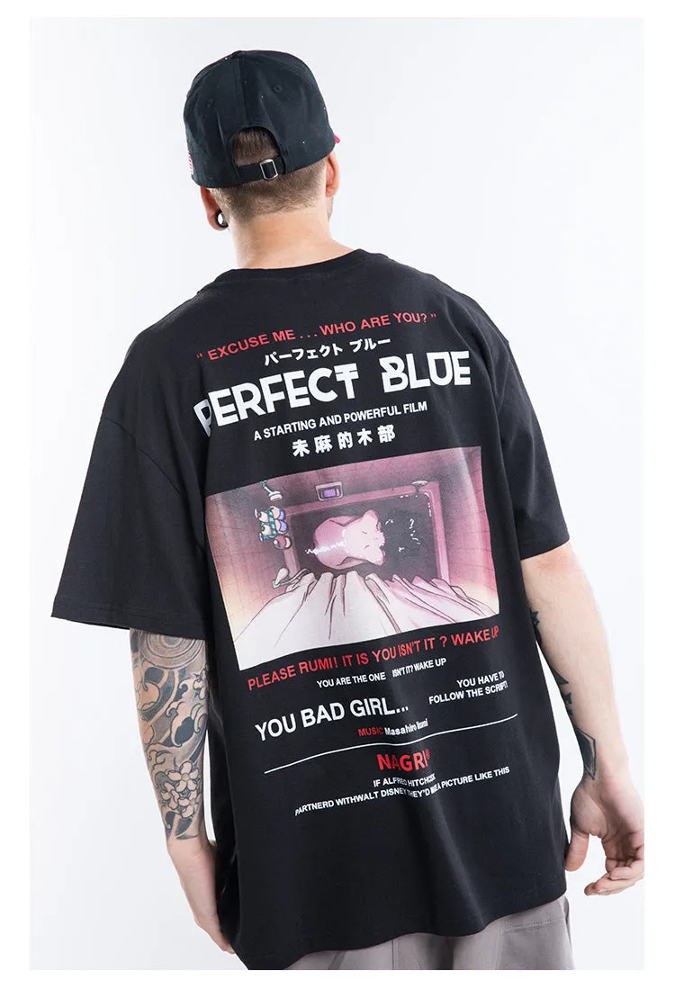 Perfect Blue Short Sleeve Oversized T-Shirt