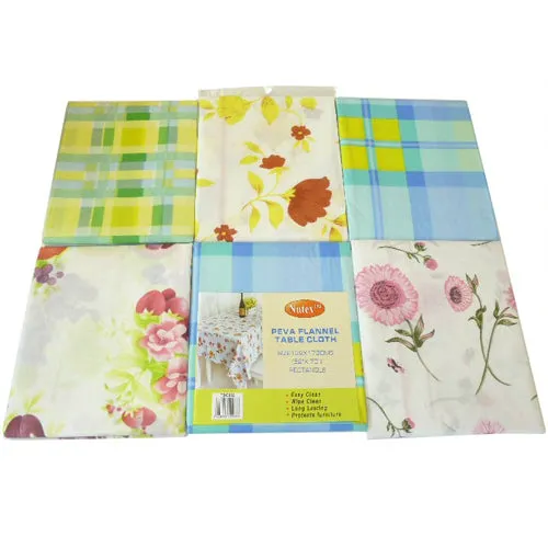 Peva Flannel Square Tablecloth 132 cms