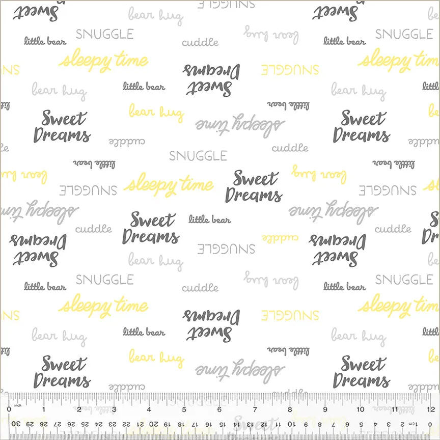 Sweet Dreams Flannel Bedtime White