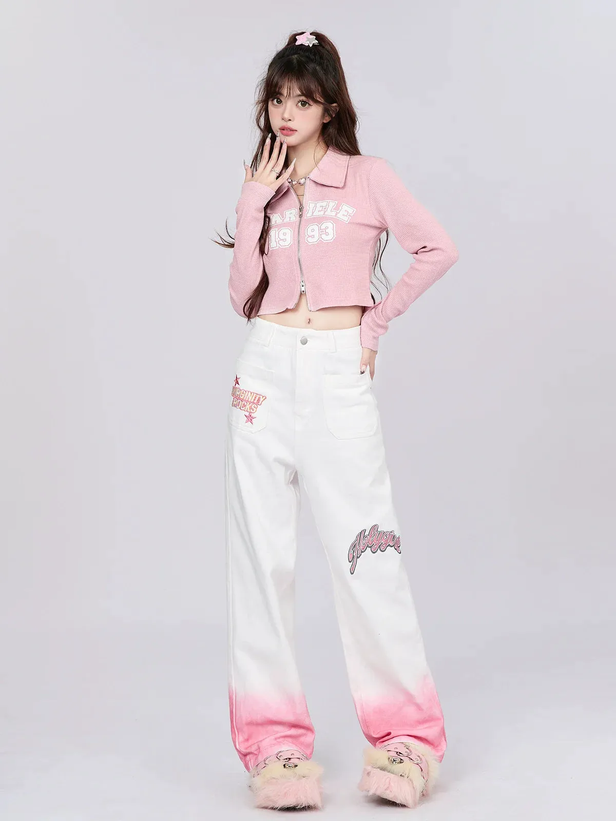 Zip-up American Tops Short